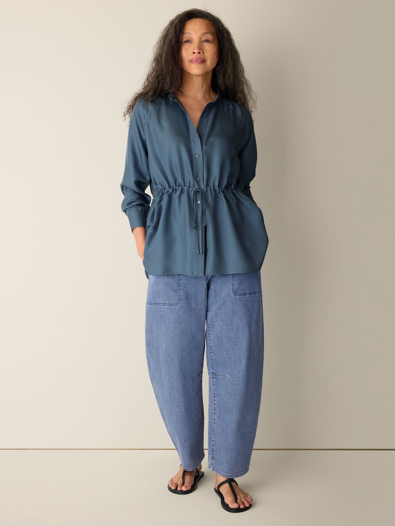 Cotton Stretch Denim Arch Pant