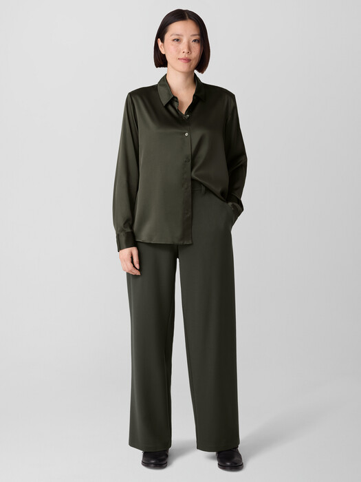 Washable Flex Ponte Wide Trouser Pant