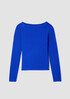 Fine Stretch Jersey Knit Bateau Neck Top
