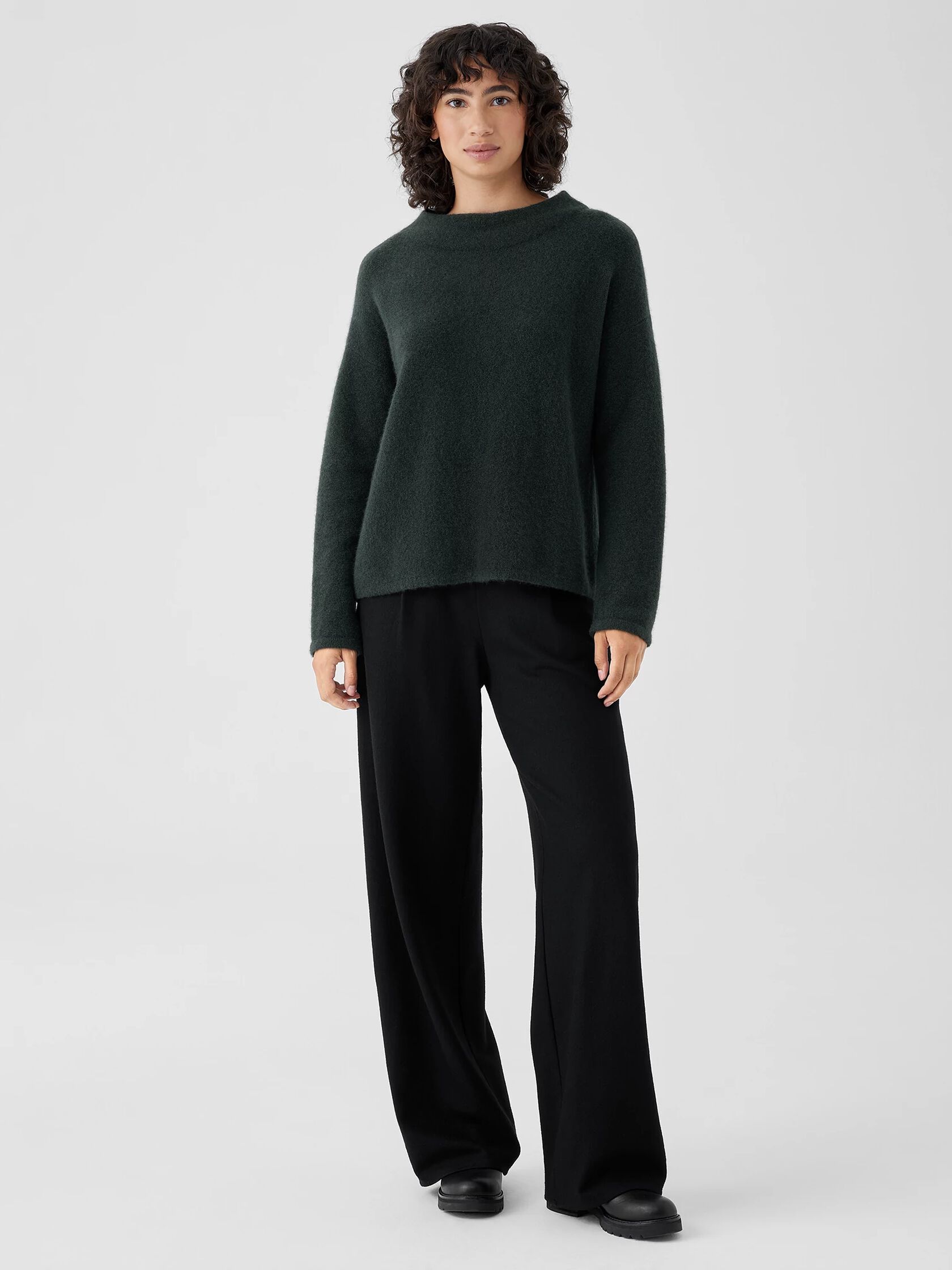 Cashmere Silk Bliss Funnel Neck Top