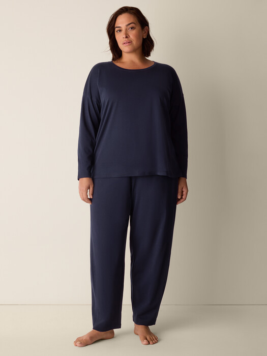 Organic Cotton Interlock Jewel Neck Sleep Top