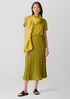 Crushed Silk Flared Skirt