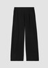 Washable Stretch Crepe High-Waisted Wide Pant