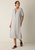 Ribbed Knit V-Neck Dress