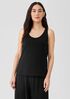 Stretch Silk Jersey Scoop Neck Tank