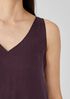 Sandwashed Cupro V-Neck Tank