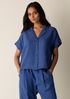 Washed Organic Linen D&eacute;lav&eacute; Notch Collar Shirt