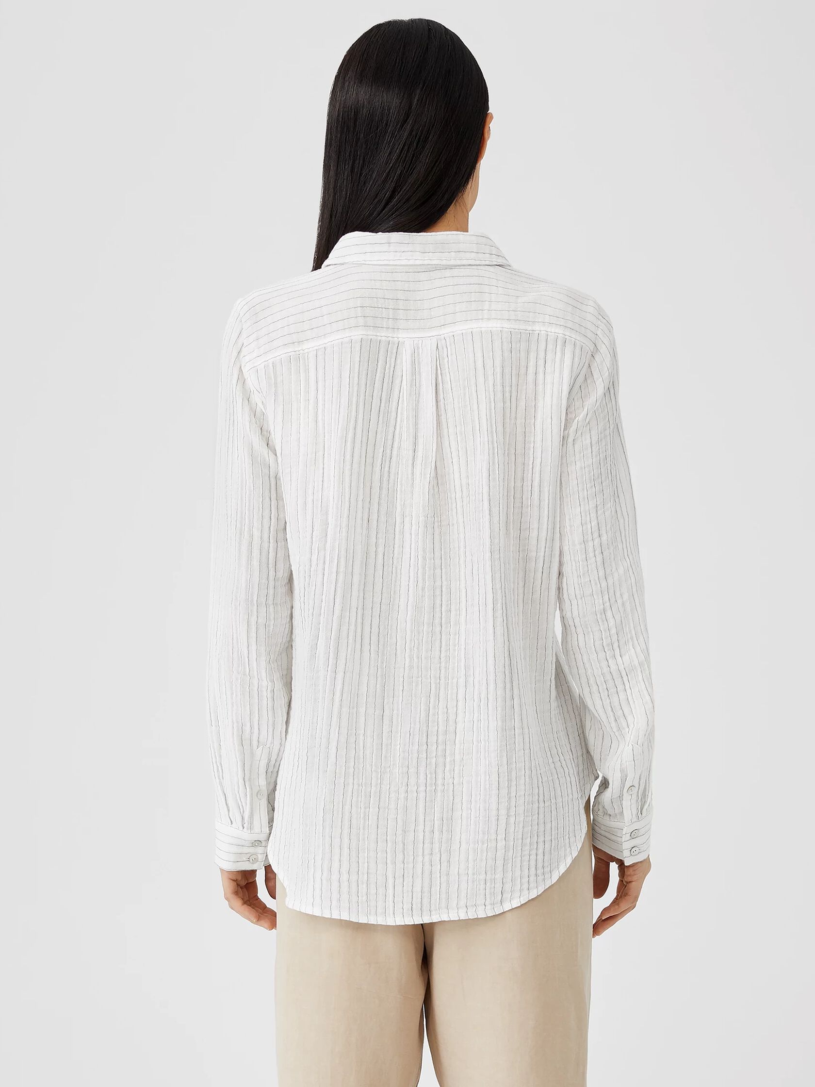 Organic Cotton Gauze Striped Shirt