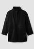 Soft Wool Melton High Collar Coat