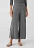 Fine Jersey Wide-Leg Pant with Slits