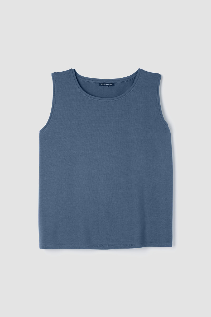 Stretch Jersey Knit Jewel Neck Tank Stretch Jersey Knit Jewel Neck Tank