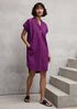 Stretch Organic Cotton Poplin Notch Collar Dress