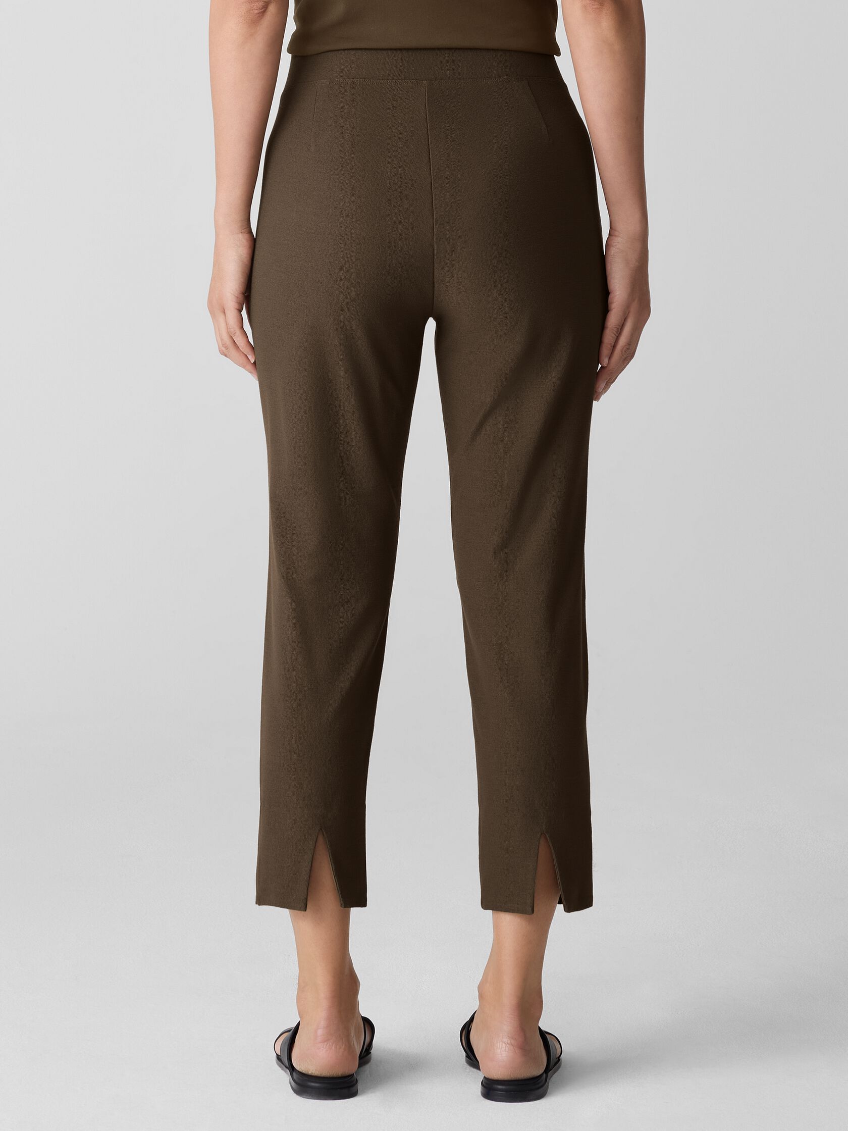 Washable Stretch Crepe Slim Pant