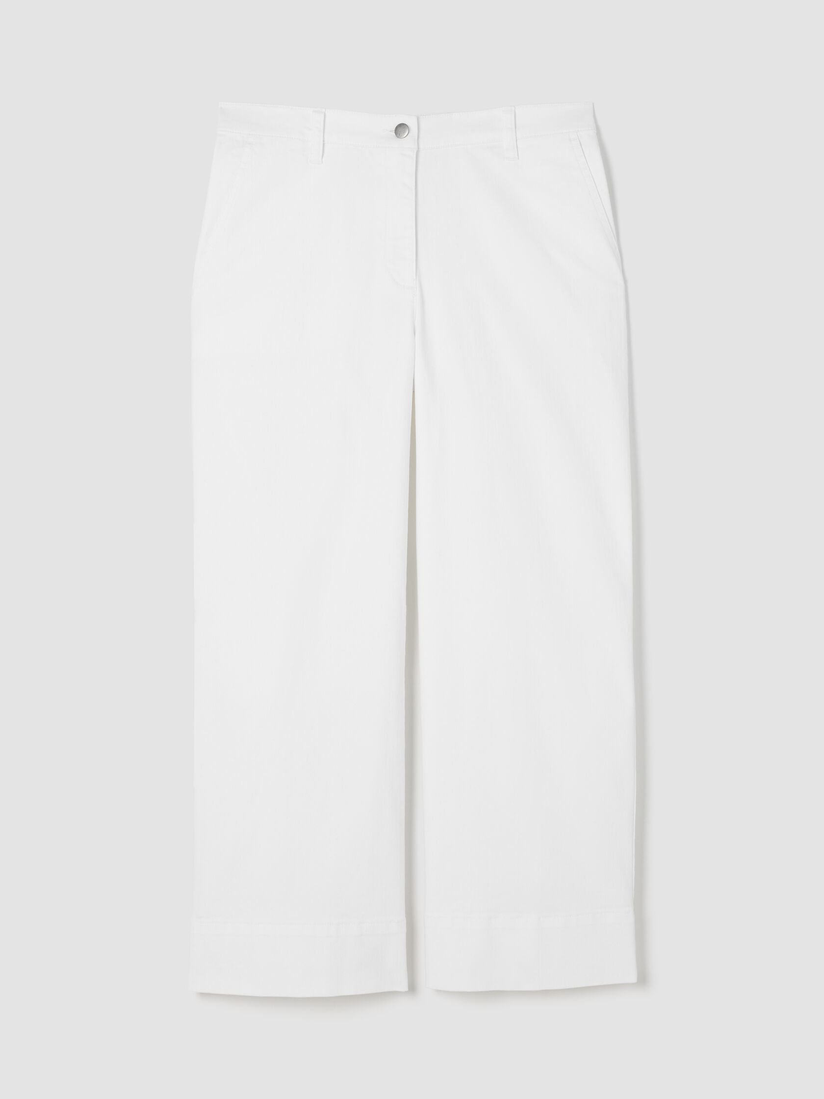 Garment-Dyed Organic Cotton Denim Wide-Leg Jean