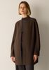 Lightweight Boiled Wool High Collar Jacket in Regenerative Wool