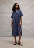 Striped Organic Cotton Gauze Shirtdress