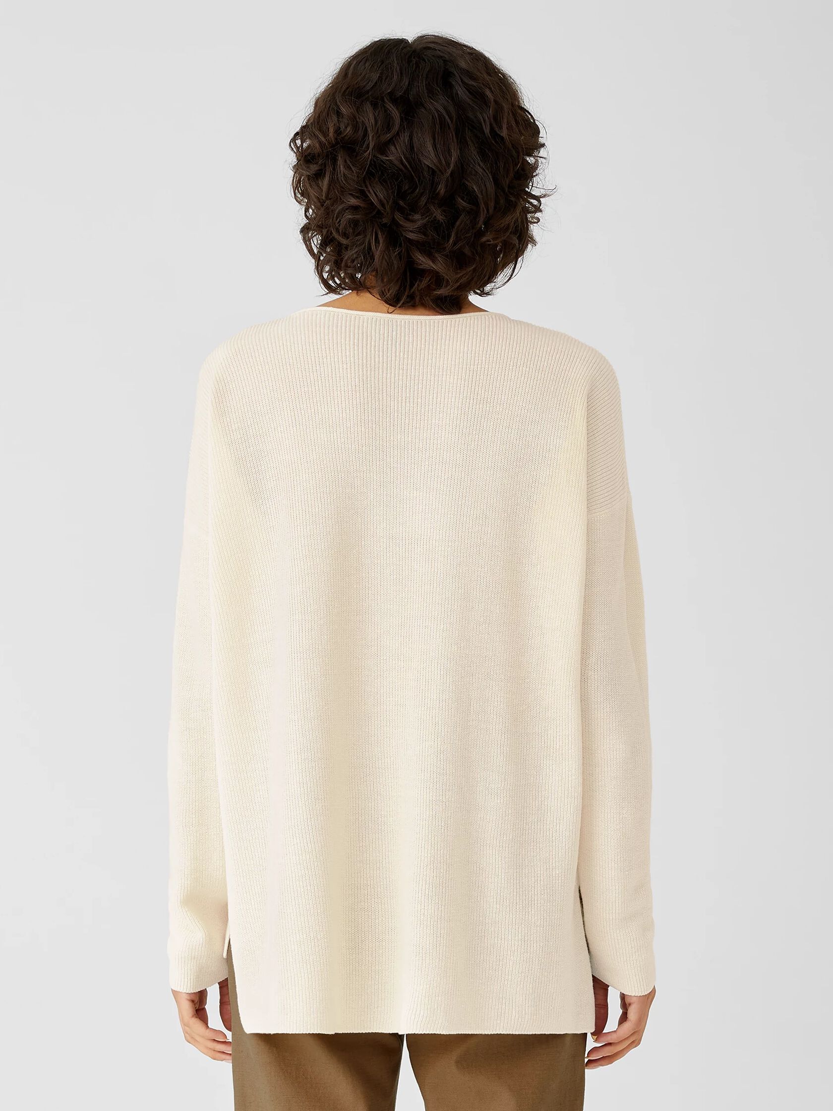 Organic Linen Cotton Crew Neck Box-Top