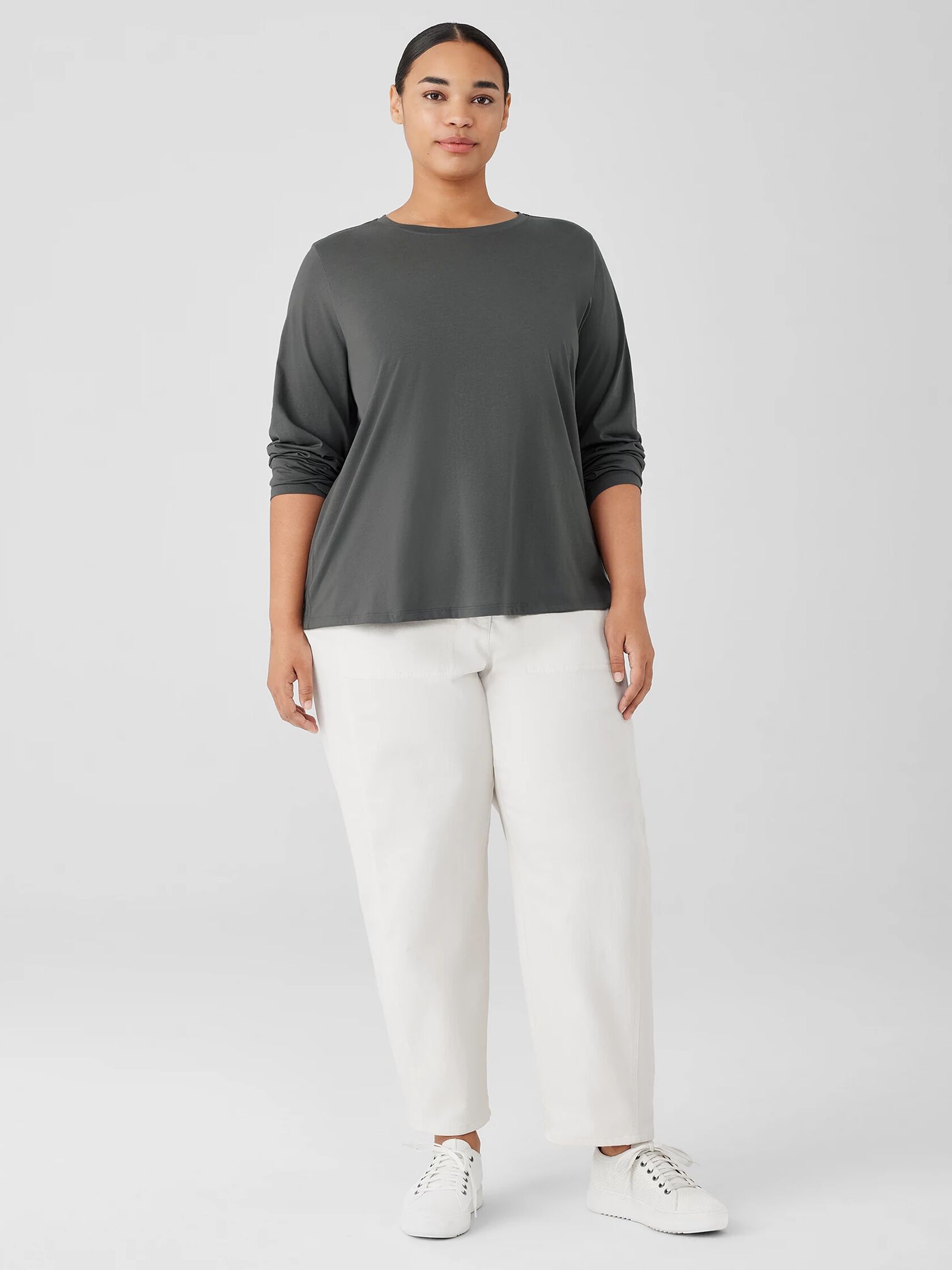 Organic Pima Cotton Jersey Long-Sleeve Tee