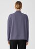 Stretch Jersey Knit Mock Neck Top