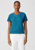 Organic Cotton Hazy Slub V-Neck Tee