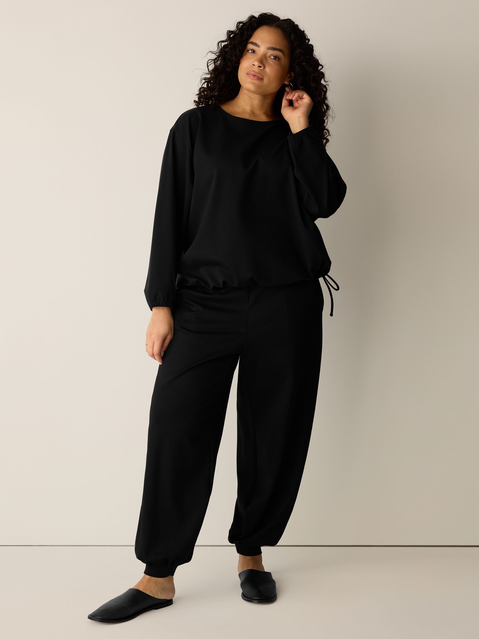 Lightweight Ponte Round Neck Top
