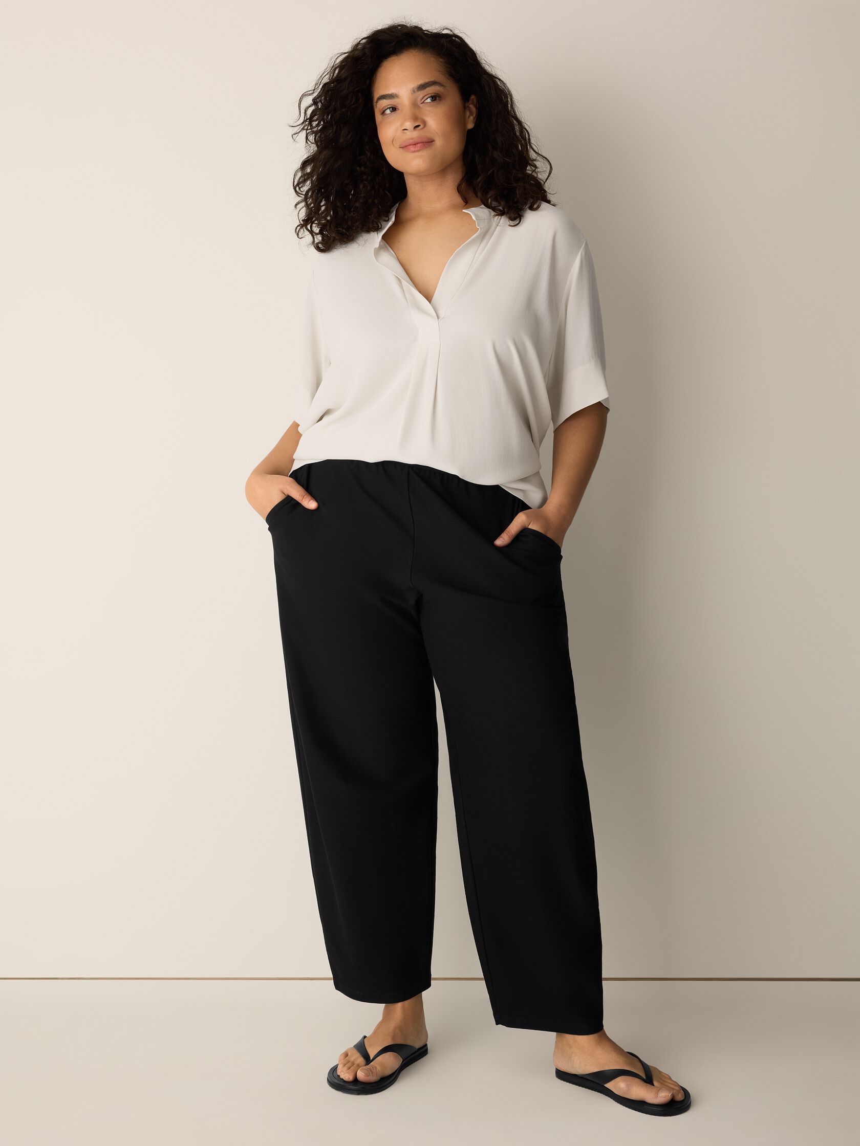 Washable Stretch Crepe Arch Pant