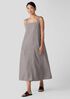 Washed Organic Linen Délavé Square Neck Dress