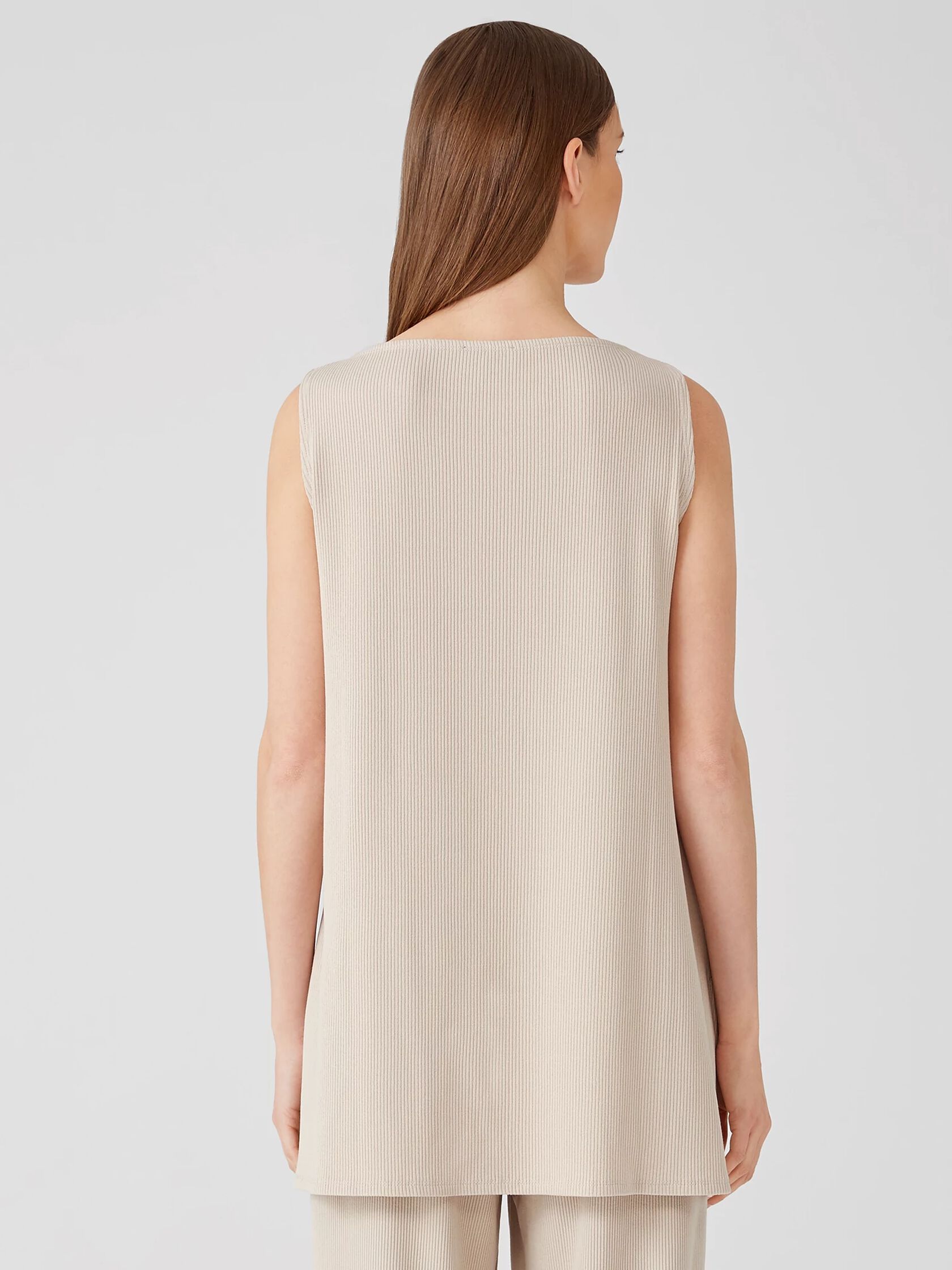 Ribbed Organic Cotton Blend Long Top
