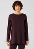 Cozy Brushed Terry Hug Jewel Neck Top