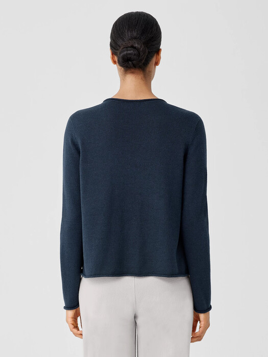 Peruvian Cotton Blend Jewel Neck Top