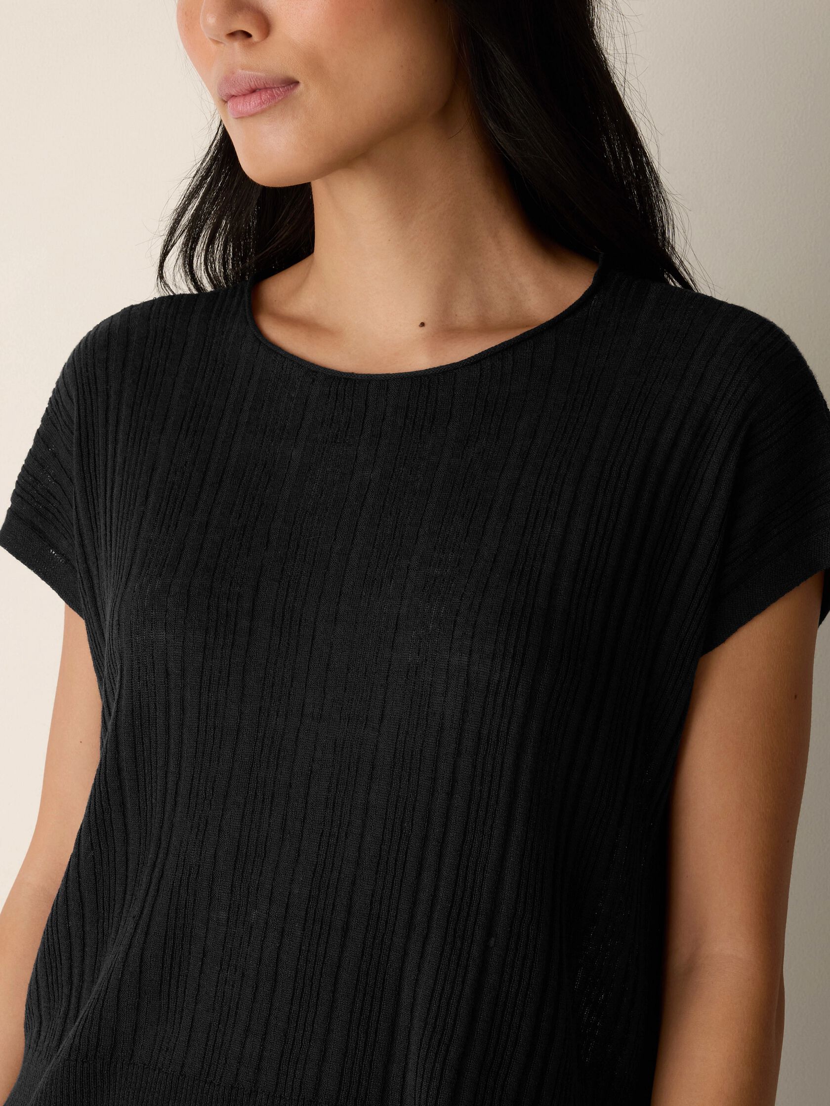 Organic Linen Cotton Crew Neck Top