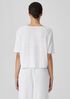 Organic Linen Cotton Jewel Neck Top