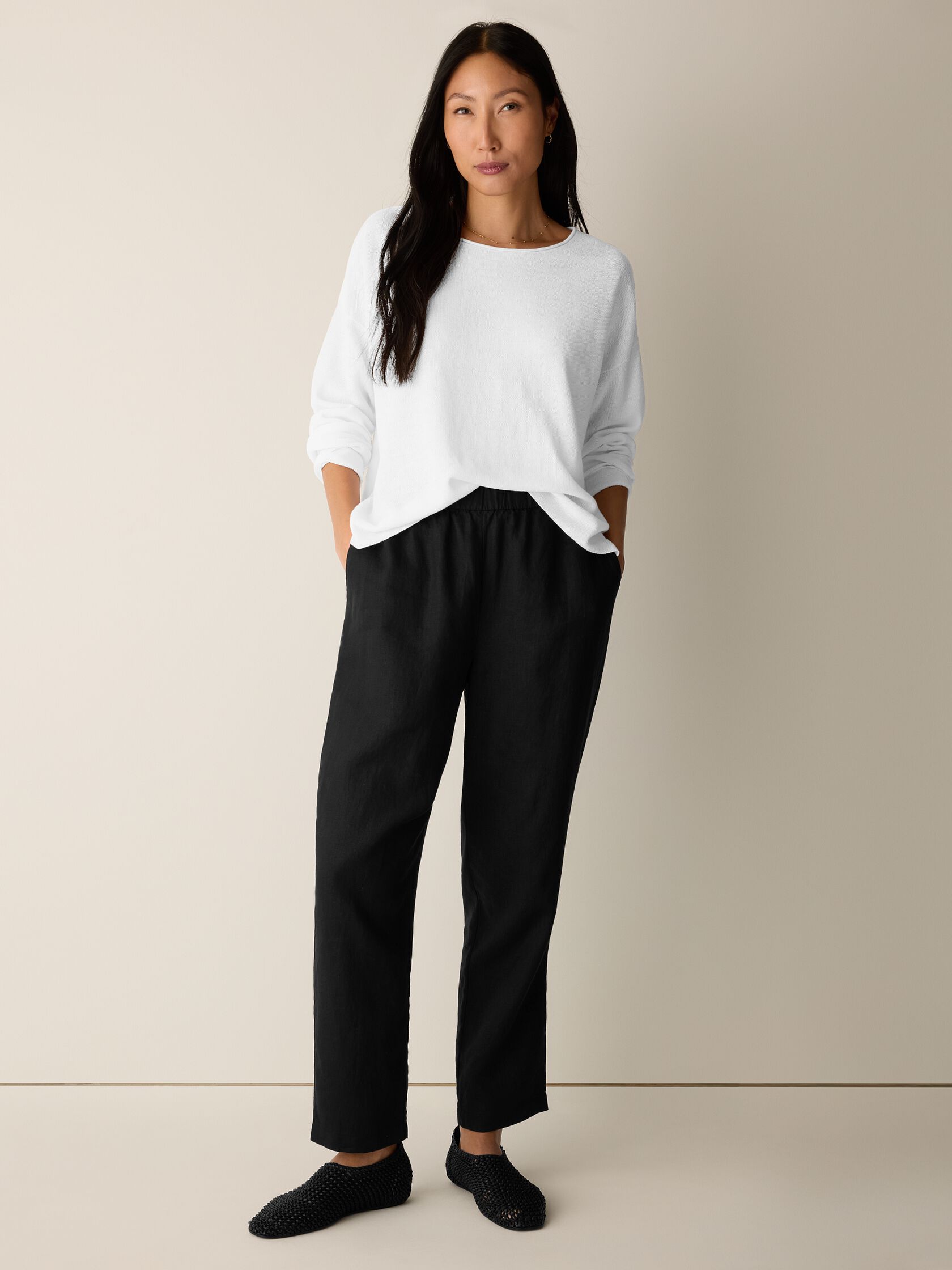 Organic Linen Tapered Pant