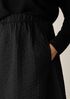 Quilted Silk A-Line Skirt
