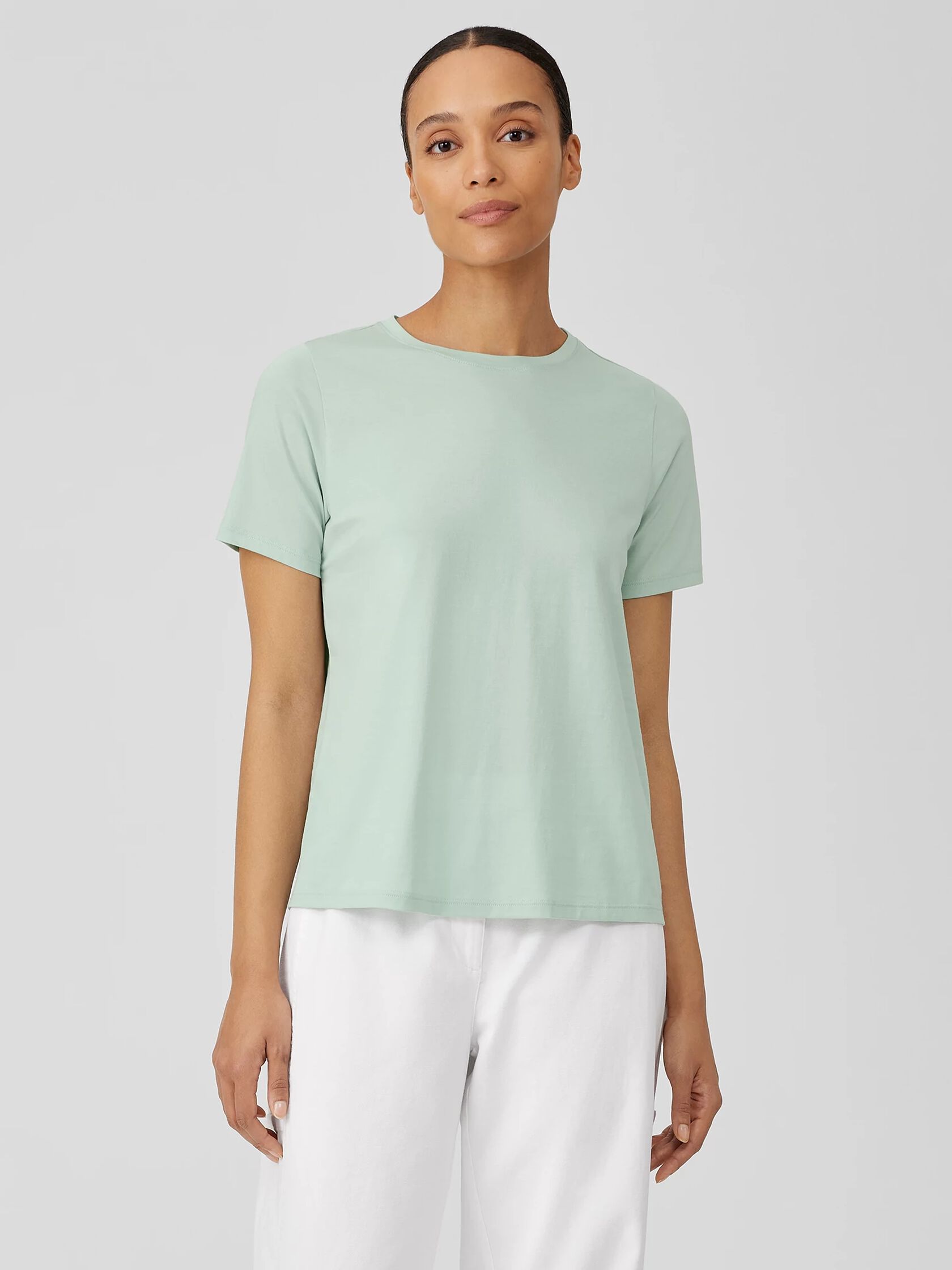 Organic Pima Cotton Jersey Round Neck Tee