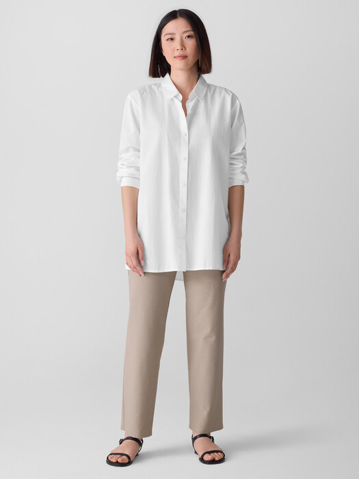 Washable Stretch Crepe Straight Pant
