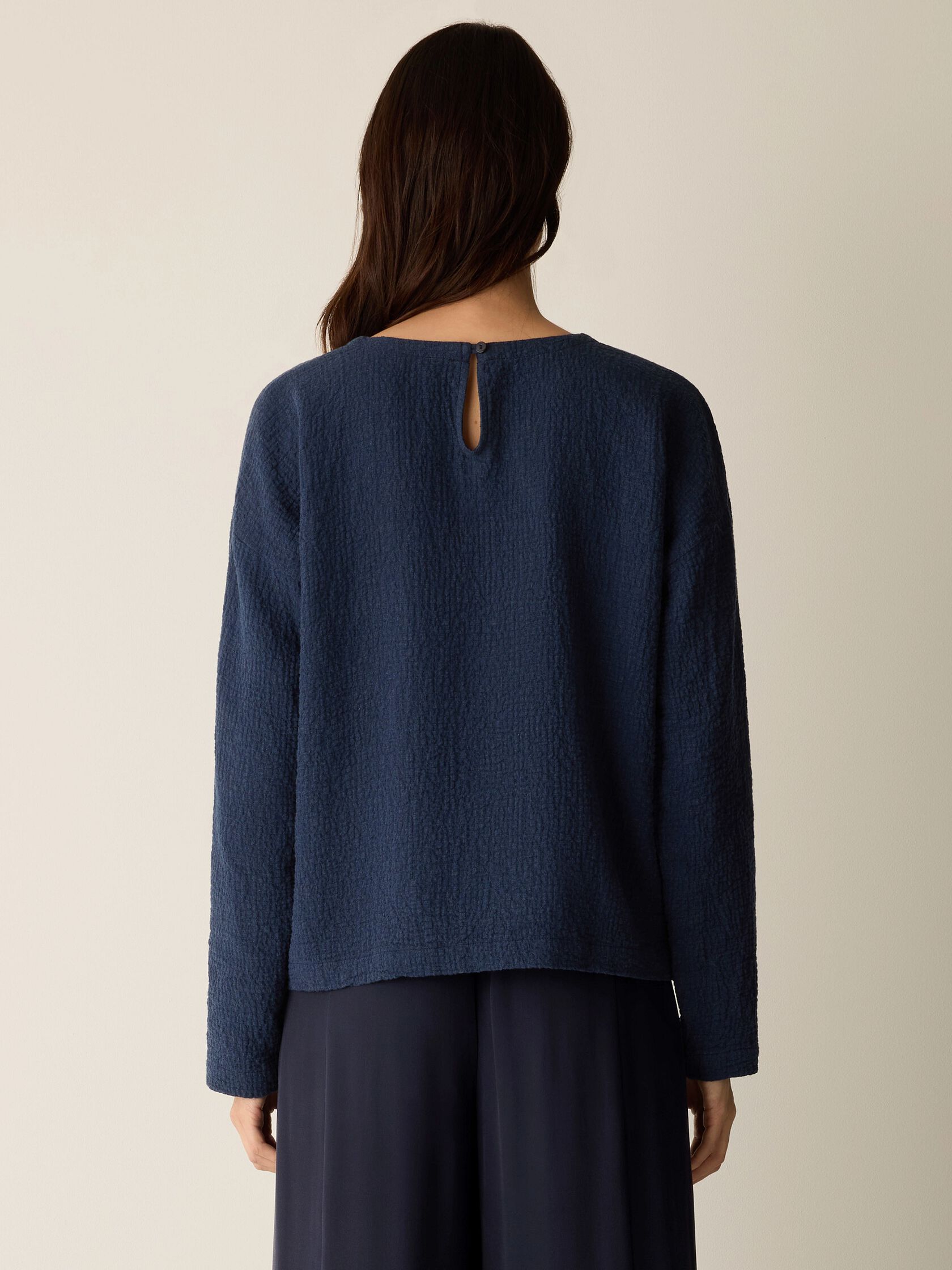 Organic Cotton Doubleweave Round Neck Box-Top