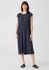 Fine Jersey Jewel Neck Dress