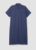 Striped Organic Cotton Gauze Shirtdress