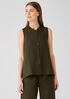 Organic Handkerchief Linen Sleeveless Shirt