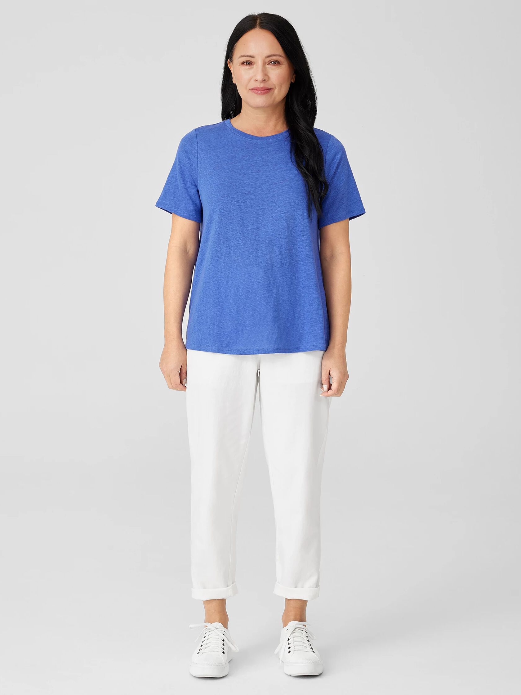 Organic Linen Jersey Crew Neck Tee