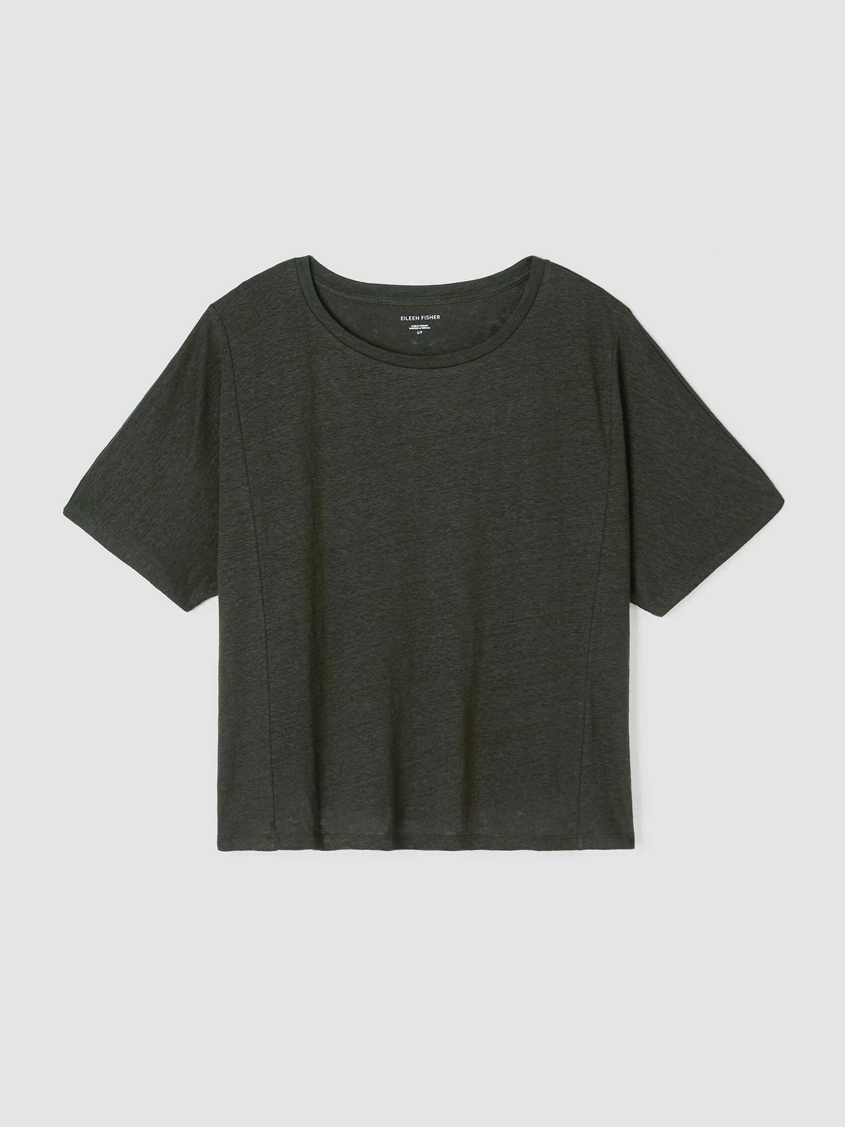 Organic Linen Jersey Round Neck Tee