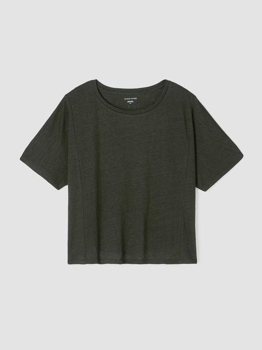 Organic Linen Jersey Round Neck Tee