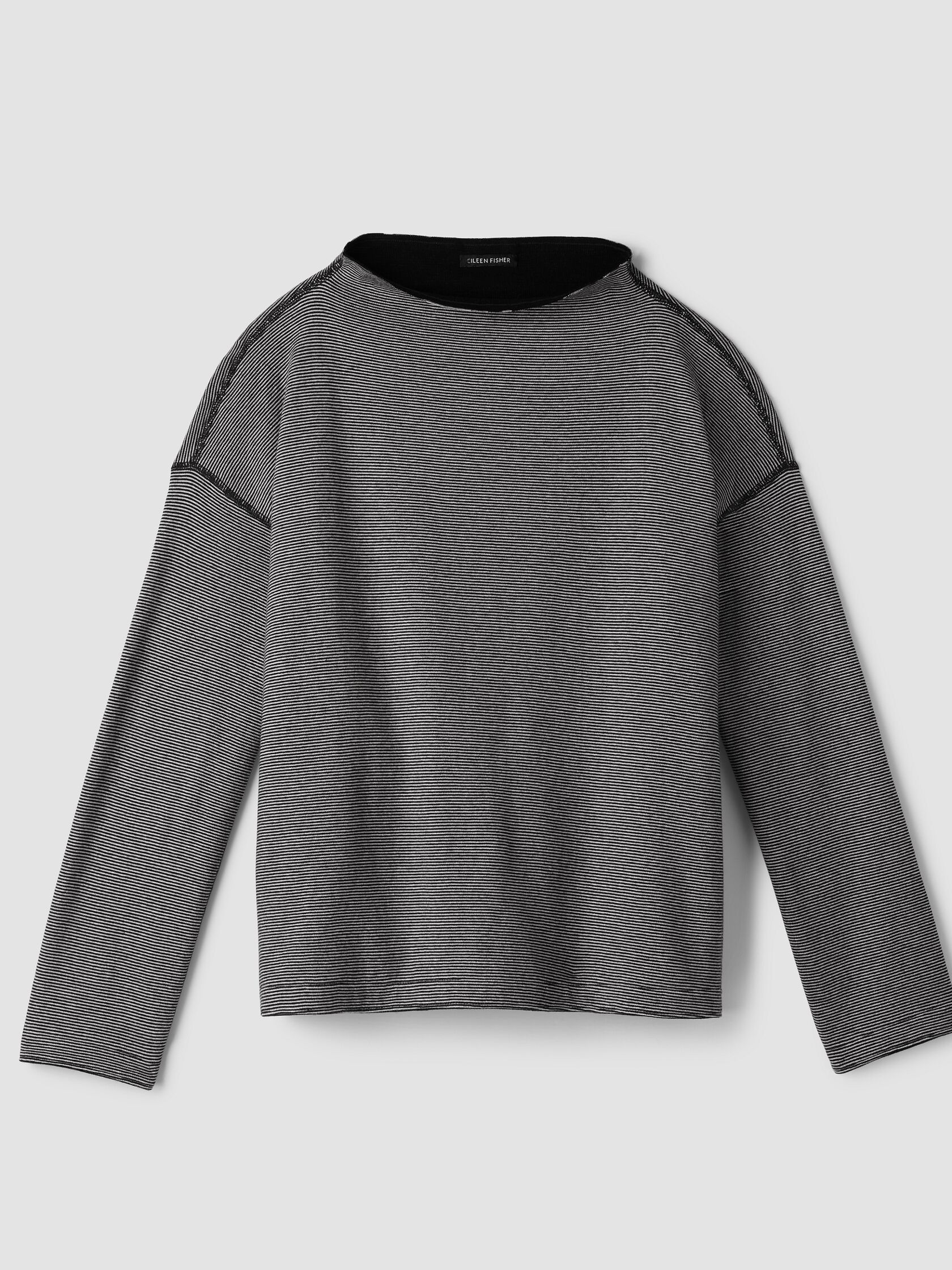 Doubleknit Organic Cotton Stripe Reversible Top