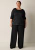 Wool Shimmer Crew Neck Top