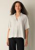 Silk Georgette Crepe Split Neck Top
