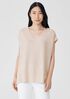 Organic Linen Cotton Seed V-Neck Top