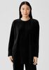Cotton Velour Crew Neck Long Top