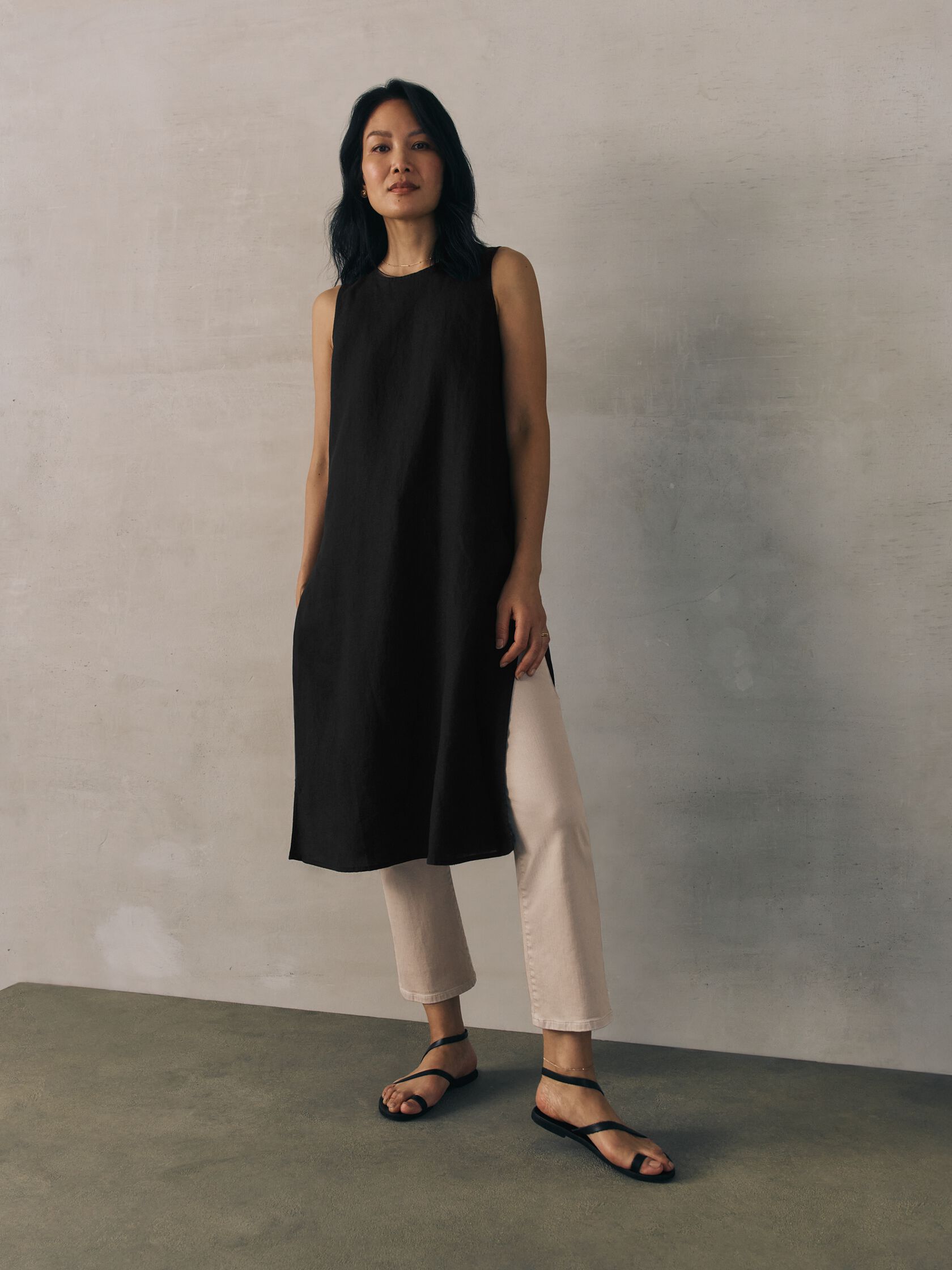 Organic Handkerchief Linen Long Shell