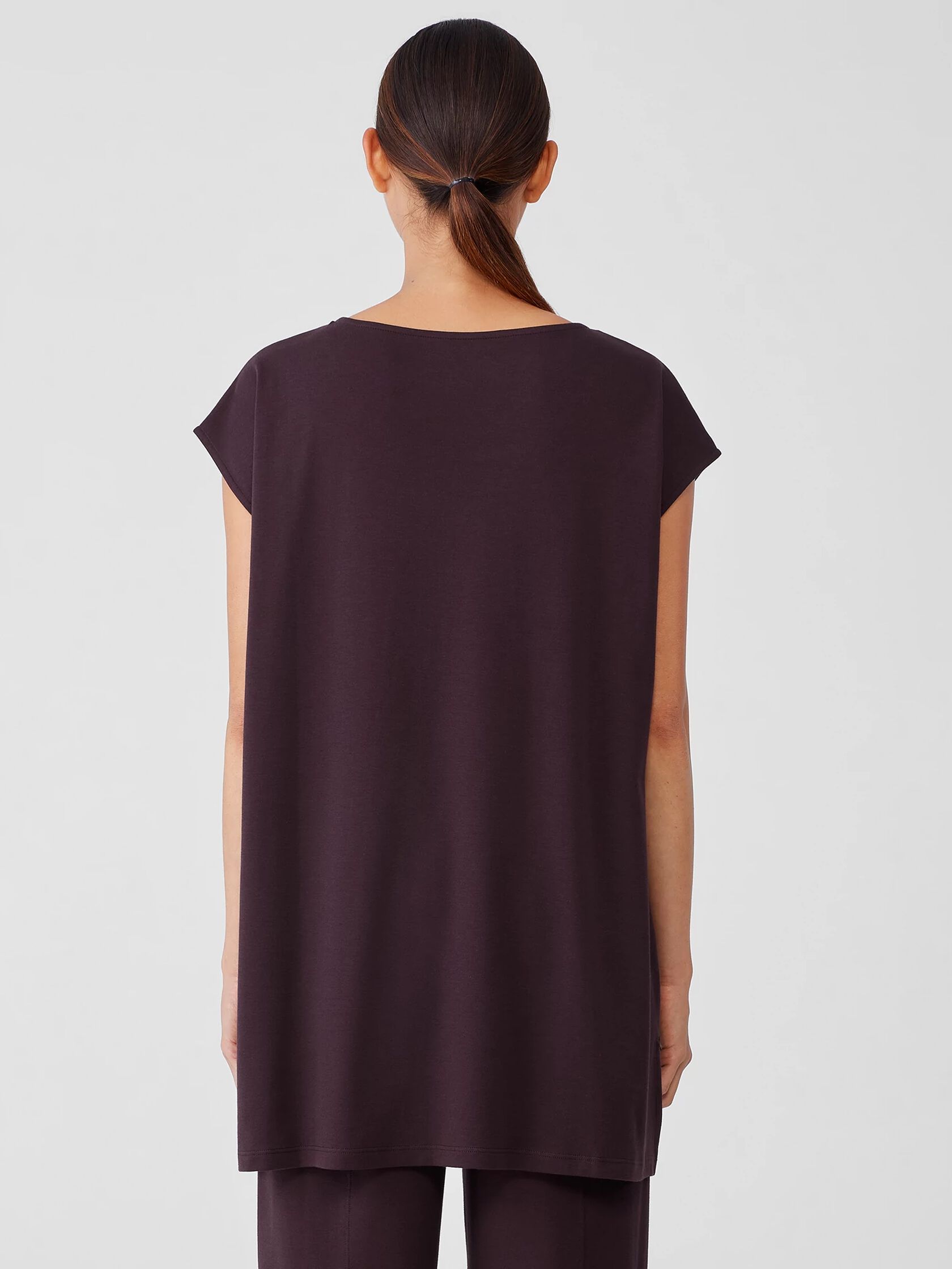 Organic Cotton Interlock Scoop Neck Sleep Tee